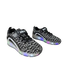 iHope Roller Skate Shoes sz 38 US‎ 6.5 Kids Black White Light Up Heely Sneakers